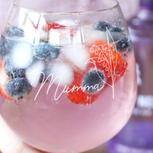 Personalisation Personalised Birth Flower Cocktail Glass