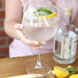 Personalised Bold Balloon Gin Glass