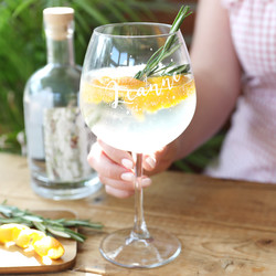 Personalised Name Balloon Gin Glass