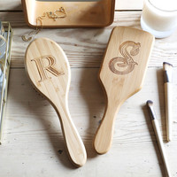 Personalised Initial Bamboo Hairbrush