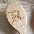Personalised Initial Oval Bamboo Hairbrush
