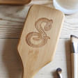 Personalised Initial Square Bamboo Paddle Hairbrush