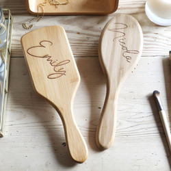 Personalised Name Bamboo Hairbrush