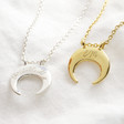 Lisa Angel Ladies' Personalised Sterling Silver Horn Charm Necklace