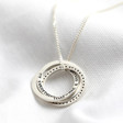Lisa Angel Ladies' Personalised Sterling Silver Medium Dotted Russian Ring Necklace