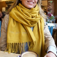 Personalised Embroidered 'Favourite Things' Lambswool Scarf