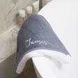 Lisa Angel Personalised Embroidered Hooded Baby Bath Towel in White