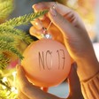 Lisa Angel Christmas Personalised Matte Pink Bauble