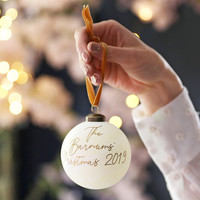 Personalised Message Marble Bauble