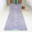 Lisa Angel Ladies' Embroidered Initials Chakra Luxurious Vegan Suede Yoga Mat with Model