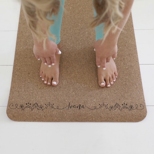 Personalised Premium Cork Yoga Mat Accessories Lisa Angel