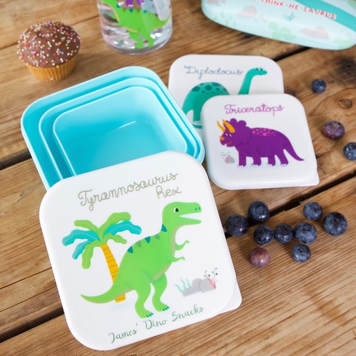 personalised dinosaur lunch box
