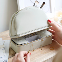 Jewellery Case and Make Up Bag in Grey