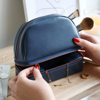 Jewellery Case and Make Up Bag in Navy