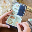 Women's Personalised Starry Initials Mini Square Travel Jewellery Box