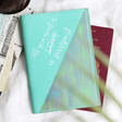 Lisa Angel Ladies' Turquoise Personalised Iridescent Passport Holder