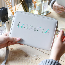 Personalised Floral Name Travel Jewellery Wallet