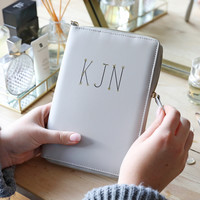 Personalised Starry Initials Travel Jewellery Wallet