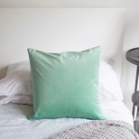 Green Velvet Square Cushion