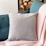 Grey Velvet Square Cushion