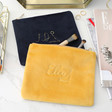 Lisa Angel Personalised Embroidered Constellation Velvet Make Up Bags