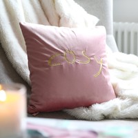 Personalised Embroidered Square Velvet Cushion