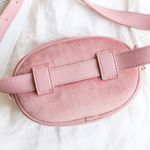 pink leather bum bag