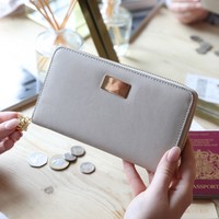 Stone Grey Bee Charm Wallet