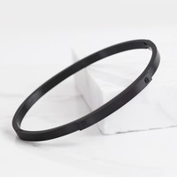 Men's Black Stainless Steel Bangle