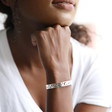 Lisa Angel Ladies' Open Moon and Stars Bangle in Silver on Model