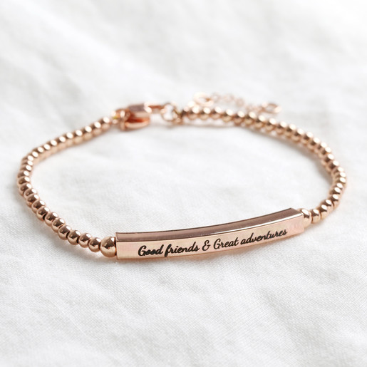 Personalised Beads and Bar Bracelet | Jewellery | Lisa Angel