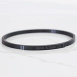 Men's Personalised Black Stainless Steel Bangle