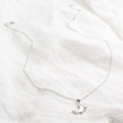 Lisa Angel Ladies' Crystal Edge Moon Pendant Necklace in Silver