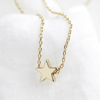 Star Bead Necklace in Gold