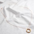 Lisa Angel Ladies' Long Large Triple Linked Ring Pendant Necklace in Rose Gold