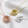 Lisa Angel Ladies' Silver, Gold, and Rose Gold Triple Linked Ring Pendant Necklaces