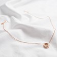 Lisa Angel Delicate Triple Linked Ring Pendant Necklace in Rose Gold and Silver