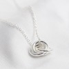 Lisa Angel Ladies' Triple Linked Ring Pendant Necklace in Silver