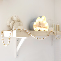 Natural Wooden Bead Garland