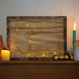 Lisa Angel Personalised Wooden Christmas Houses Light Box Frame