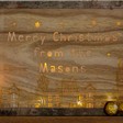 Personalised Wooden Christmas Houses Light Box Frame