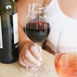 Personalised 'Eyes for Wine' Wine Glass