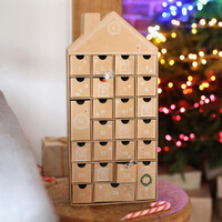 Fill Your Own Cardboard House Advent Calendar