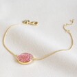 Lisa Angel Pressed Birth Flower Charm Bracelet in Gold