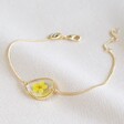 Lisa Angel Yellow Pressed Birth Flower Charm Bracelet in Gold