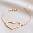 Lisa Angel Ladies' Large Heart Outline Bracelet in Gold