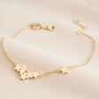 Lisa Angel Ladies' Star Cluster Charm Bracelet in Gold