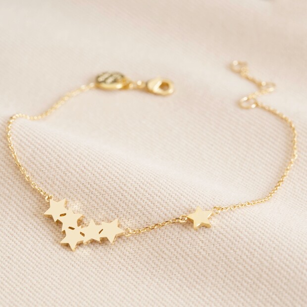 Star Cluster Charm Bracelet in Gold