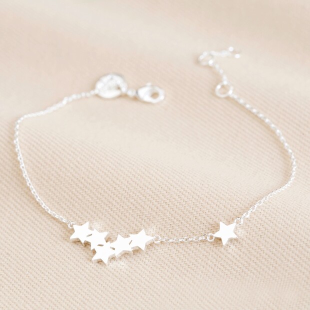 Star Cluster Charm Bracelet in Silver