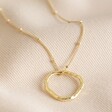 Lisa Angel Carly Rowena Gold Sterling Silver Large Organic Shape Hoop Necklace